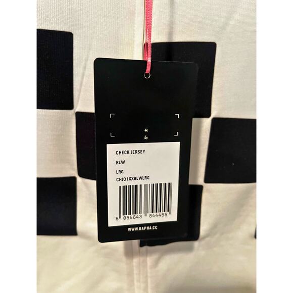 Rapha Check Classic Jersey L NWT Rare RPM150 Merino Wool Black White Cycling - Picture 7 of 10